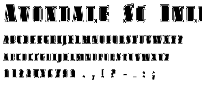 Avondale SC Inline font